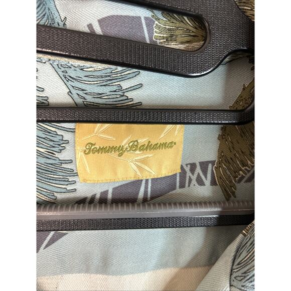 Tommy Bahama Mens Palm Tree Print Button Up Hawaiian Shirt Size XL Silk Resort - Picture 6 of 9